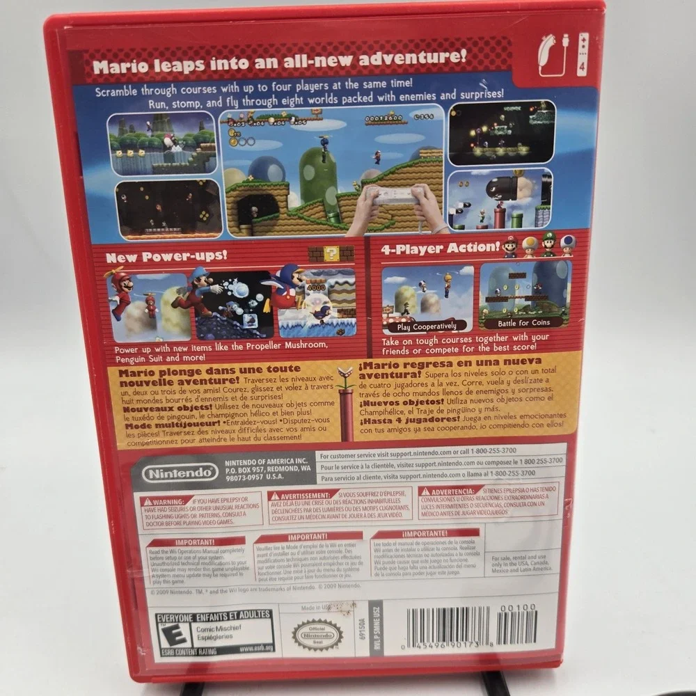 New Super Mario Bros Wii Nintendo Wii Game Red Case No Manual E For Everyone